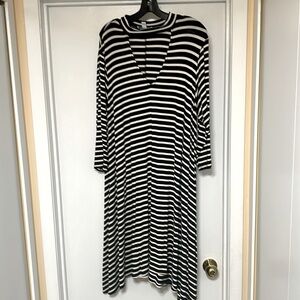 A cute striped black and white dress